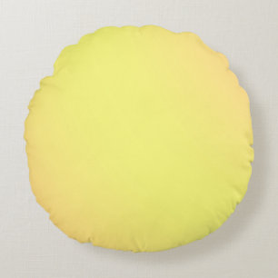 Lemon Orange Texture Colour, Round Cushion