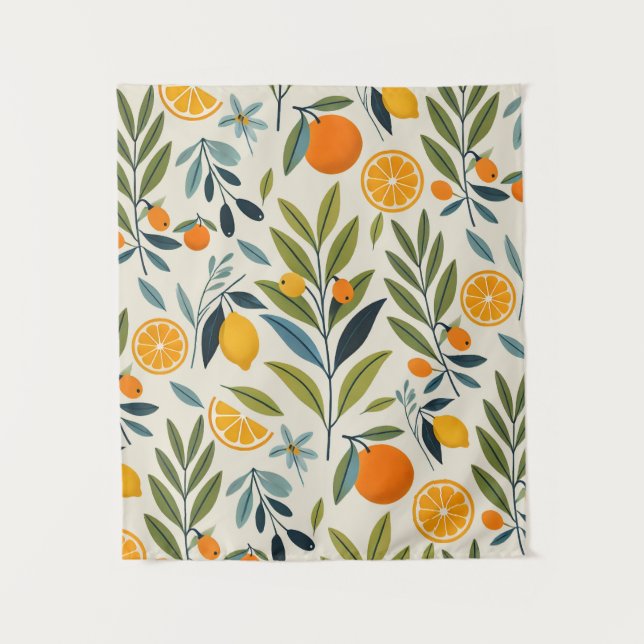 Lemon Orchard Dream Tapestry (Front)