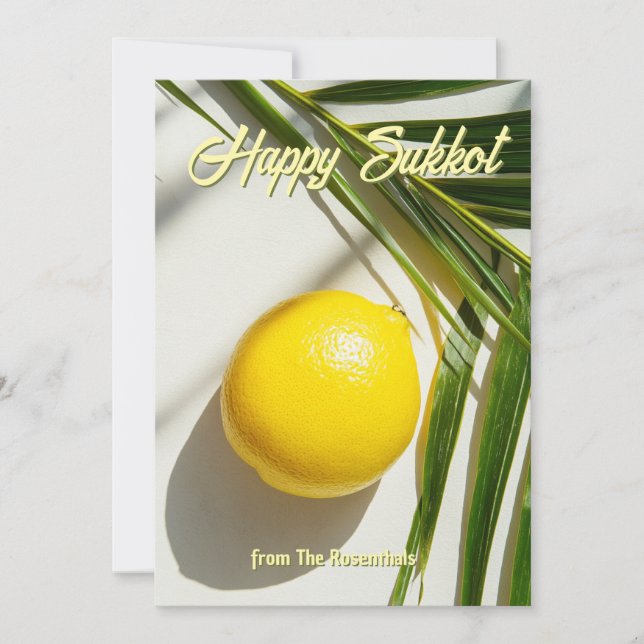 🍋Lemon Palm Sukkot Blessing card (Front)