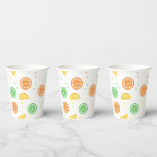Lemon paper glass paper cups