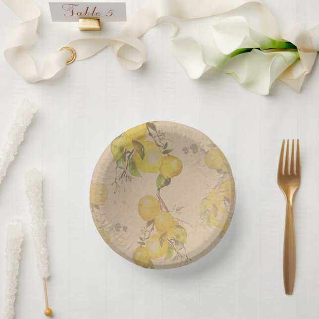 Lemon Paper Plate (Wedding)