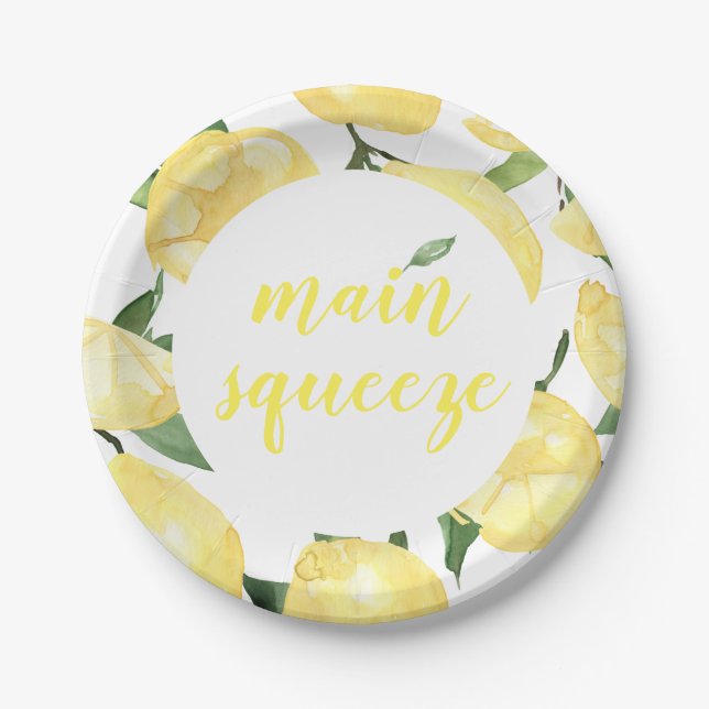 Lemon Paper Plates Main Squeeze Bridal Shower (Front)