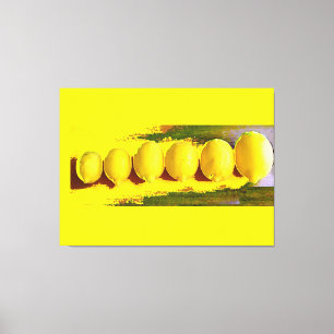 Lemon Parade Abstraction Canvas Print