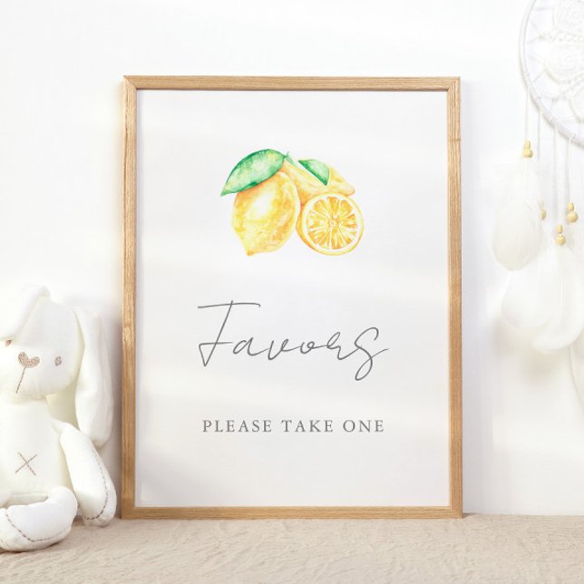 Lemon Party Favour Table Take One Sign (Creator Uploaded)