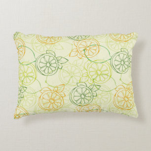 Lemon Pattern Accent Pillow