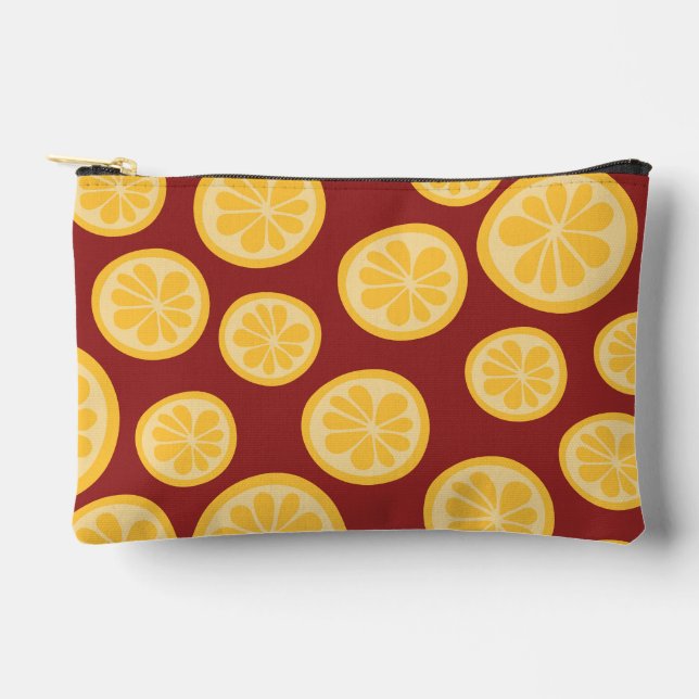 Lemon pattern accessory pouch (Front)