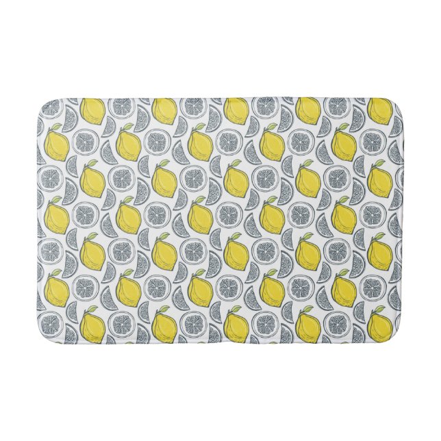 Lemon Pattern bath mats (Front)