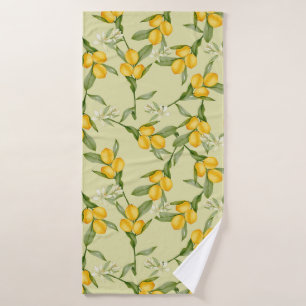 Lemon Pattern Bath Towel Set