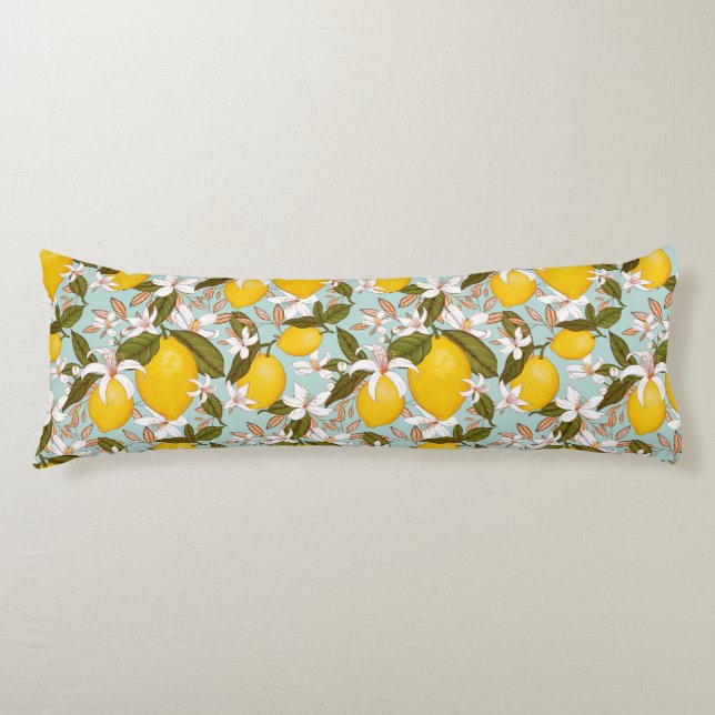 Lemon Pattern Body Pillow (Front)