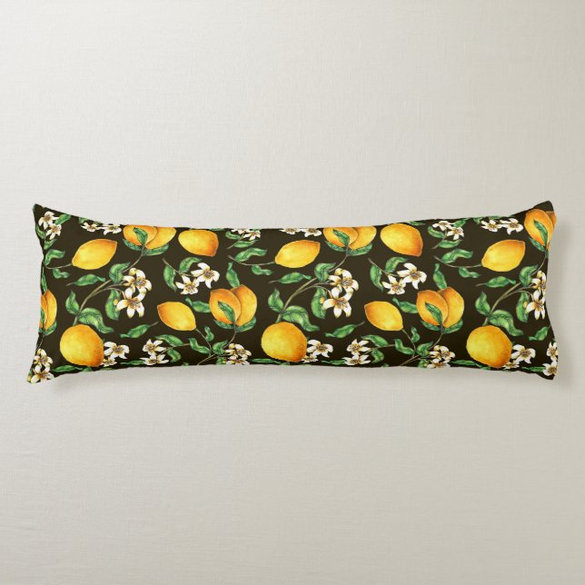 Lemon Pattern Body Pillow (Front)