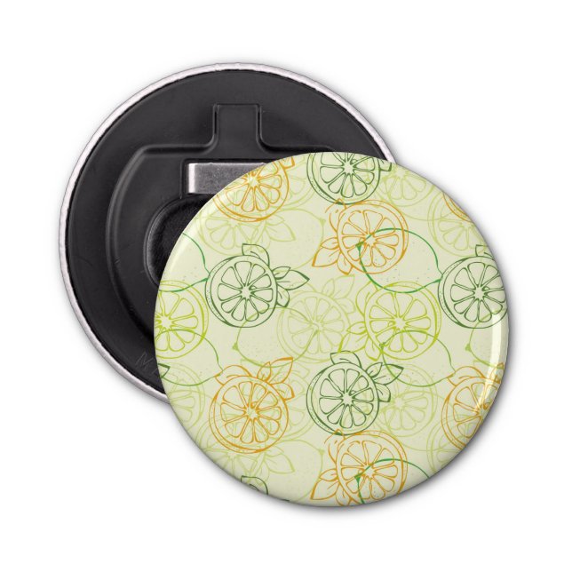 Lemon Pattern Bottle Opener (Front)