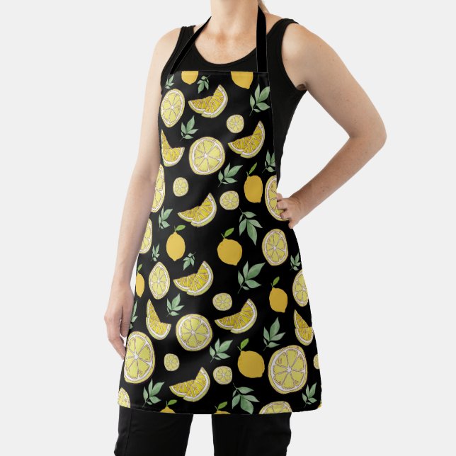 Lemon Pattern Citrus Apron (Insitu)
