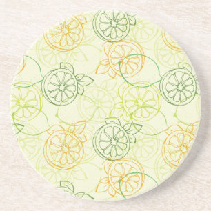Lemon Pattern Coaster