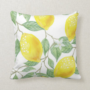lemon pattern cushion