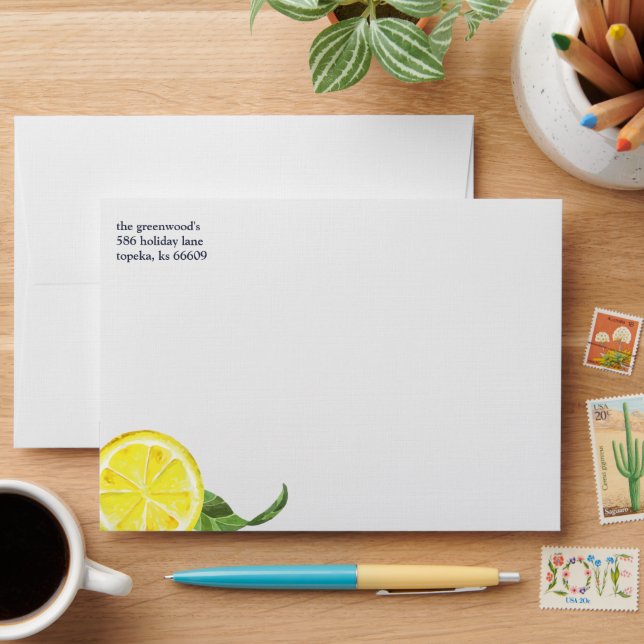 Lemon Pattern Envelope (Desk)