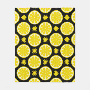Lemon Pattern Fleece Blanket