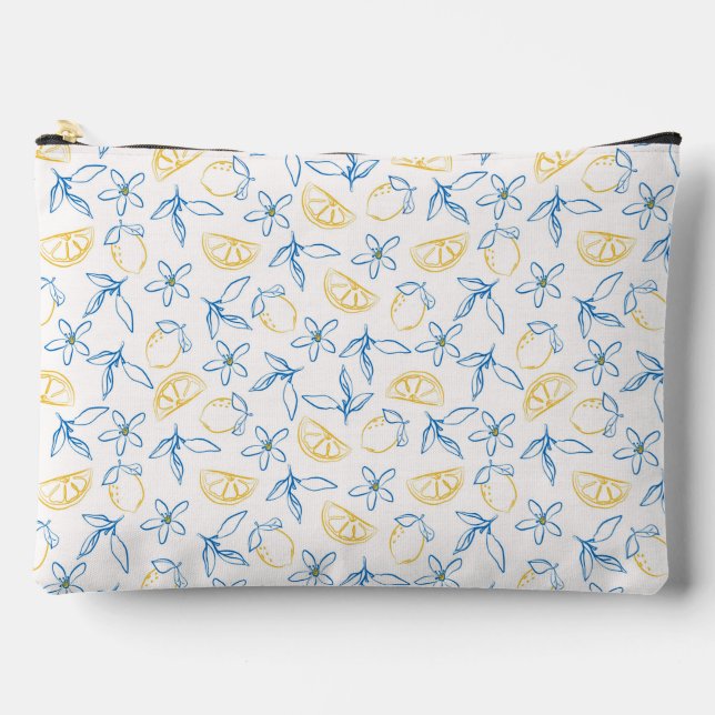Lemon Pattern Hand Drawn - Accessory Pouch (Front)