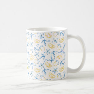 Lemon Pattern Hand Drawn - Coffee Mug