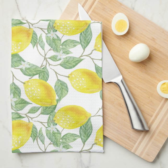 Lemon Pattern   Kitchen Towel (Quarter Fold)