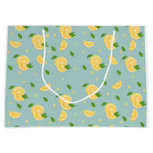 Lemon pattern  large gift bag