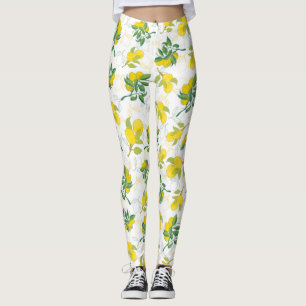 lemon pattern leggings