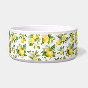 Lemon Pattern, Lemon Flowers, Leaves, Citrus