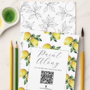 Lemon Pattern Outlines Invitation