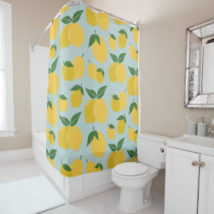 Lemon Pattern Retro Fruit Yellow On Green