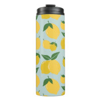 Lemon Pattern Retro Fruit Yellow On Green