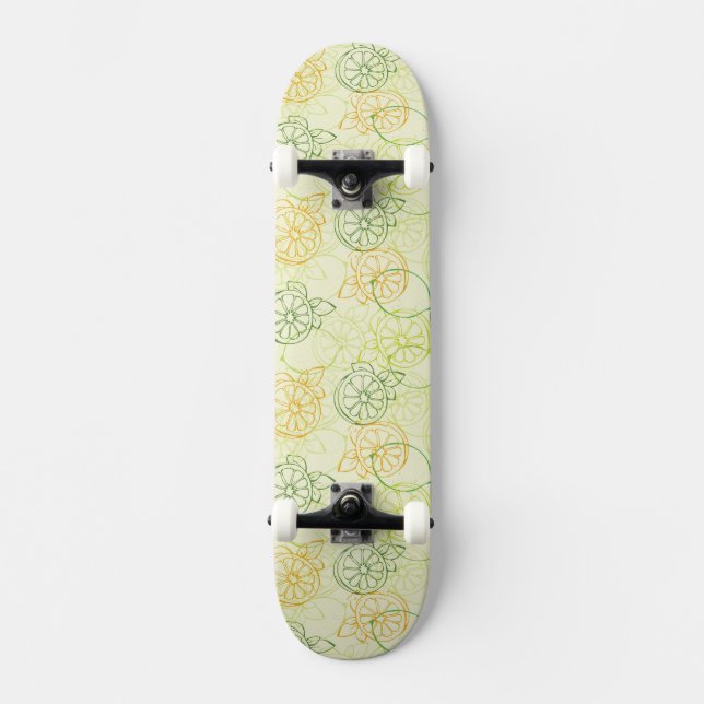 Lemon Pattern Skateboard (Front)