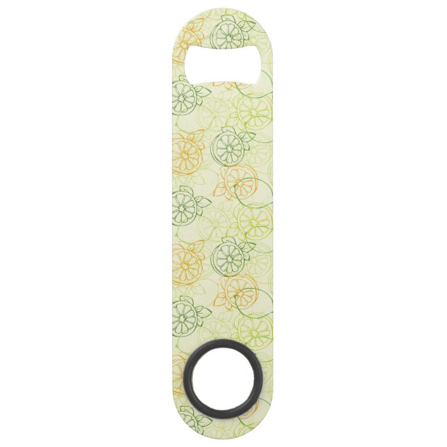 Lemon Pattern Speed Bottle Opener (Front)
