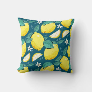 Lemon Pattern Throw Pillow