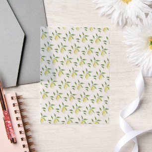 Lemon Pattern Vellum Paper for Invitations