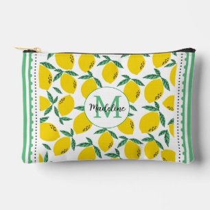 Lemon Pattern with Monogram Cut Sew Bag