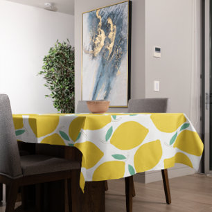 Lemon-Patterned Custom Background Colour Tablecloth