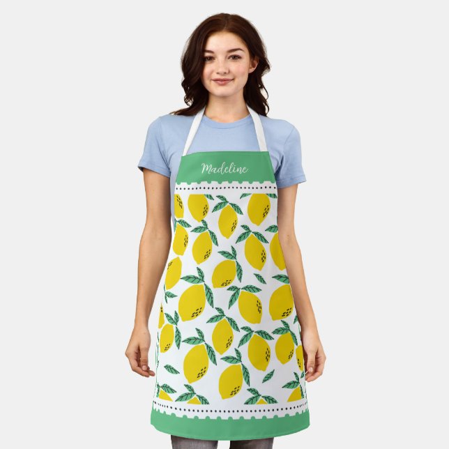 Lemon Patterned Monogram All-Over Print Apron (Worn)