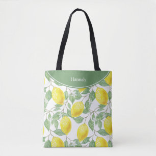 Lemon Personalized Tote Bag