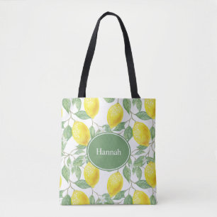Lemon Personalized Tote Bag