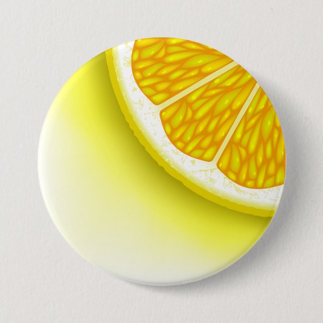 Lemon Pieces 3 Inch Round Button (Front)