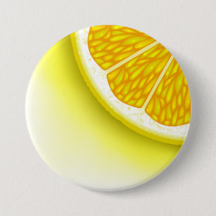 Lemon Pieces 3 Inch Round Button