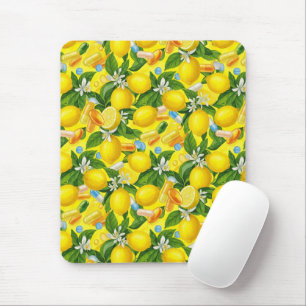Lemon Pill Pattern Pharmacy Mouse Pad