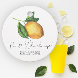 Lemon Pop it when she pops baby shower Favour Tags