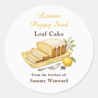 Lemon Poppy Seed Loaf Cake Gift Label