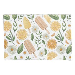 Lemon Popsicle & Floral Pillowcase – Citrus Garden