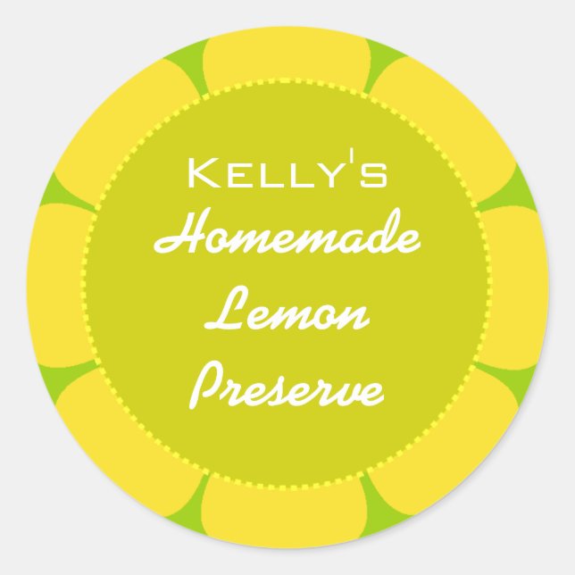 Lemon preserve label (Front)