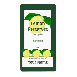 Lemon Preserves Label