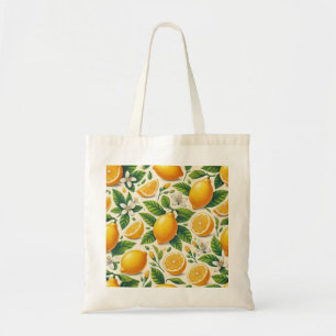 Lemon Print Basic Tote Bag