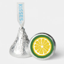 Lemon Print Green Candy Kisses Stickers