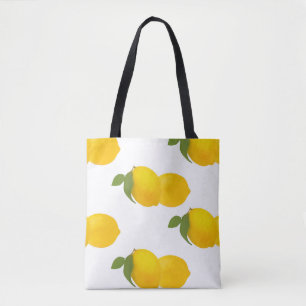 Lemon Print Tote Bag