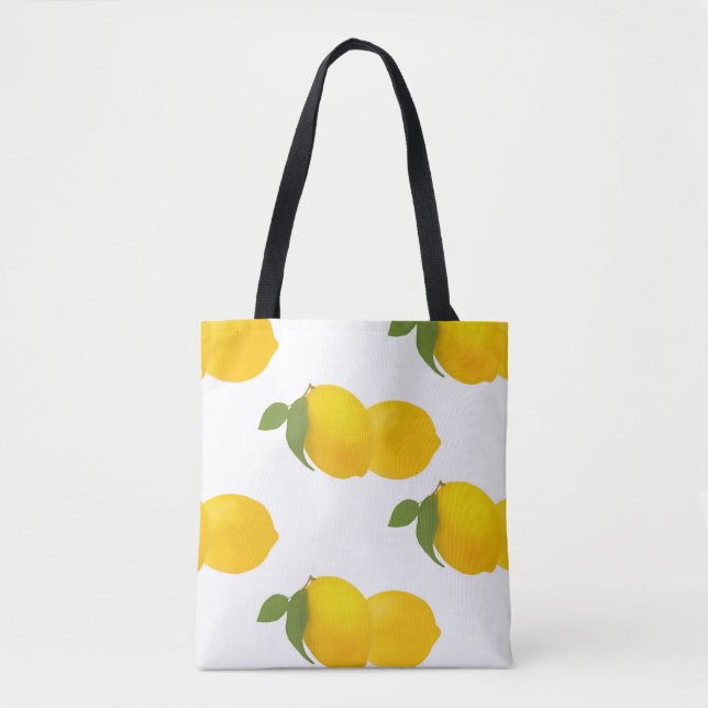 Lemon Print Tote Bag (Front)